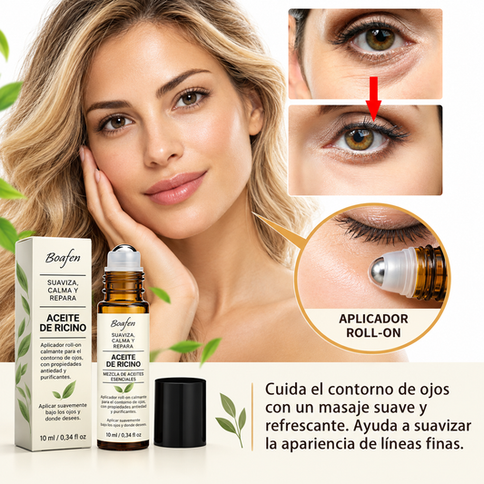 Sérum para ojos de aceite de ricino, antiarrugas, elimina ojeras, bolsas en los ojos.