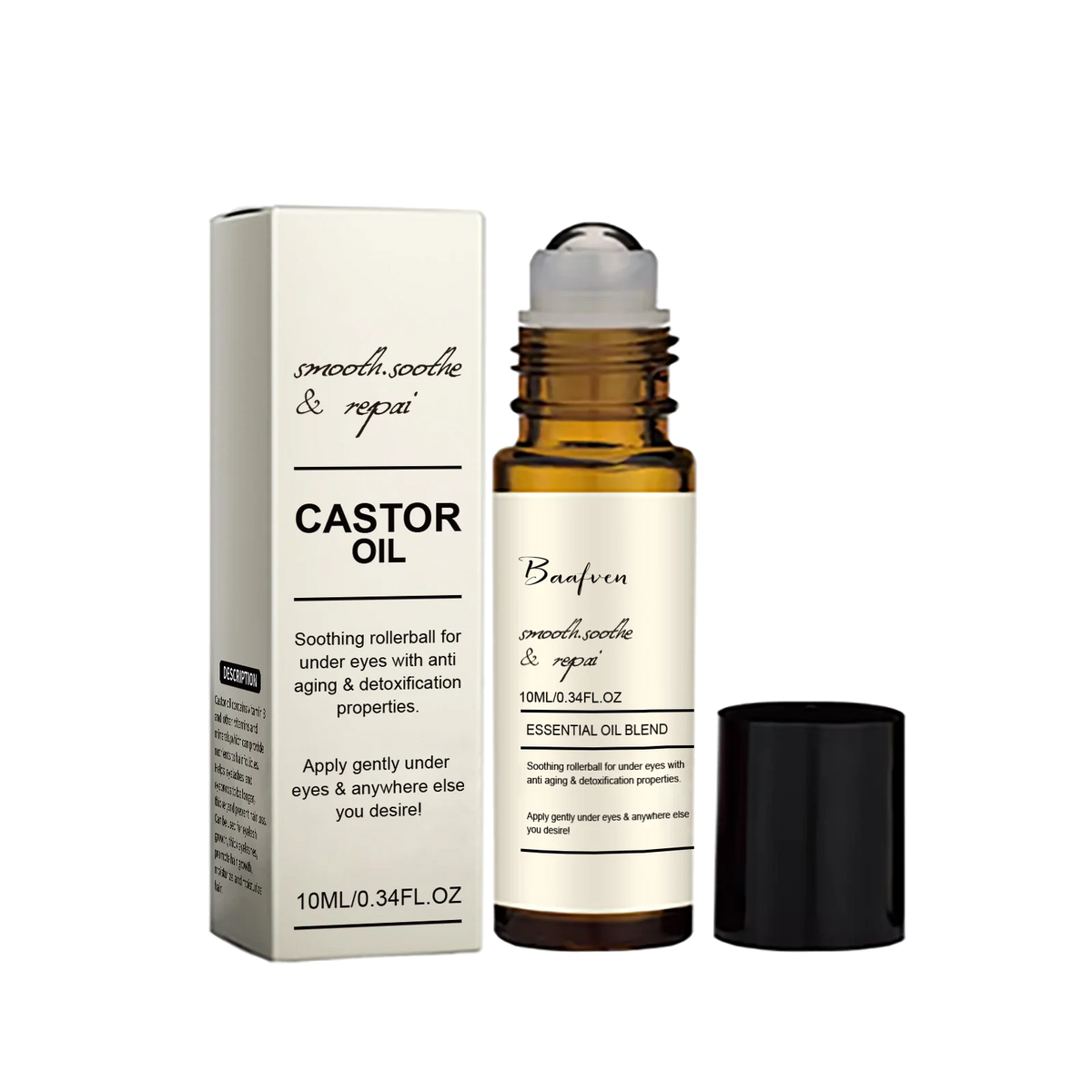 Sérum para ojos de aceite de ricino, antiarrugas, elimina ojeras, bolsas en los ojos.