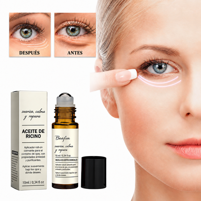 Sérum para ojos de aceite de ricino, antiarrugas, elimina ojeras, bolsas en los ojos.