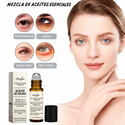 Sérum para ojos de aceite de ricino, antiarrugas, elimina ojeras, bolsas en los ojos.